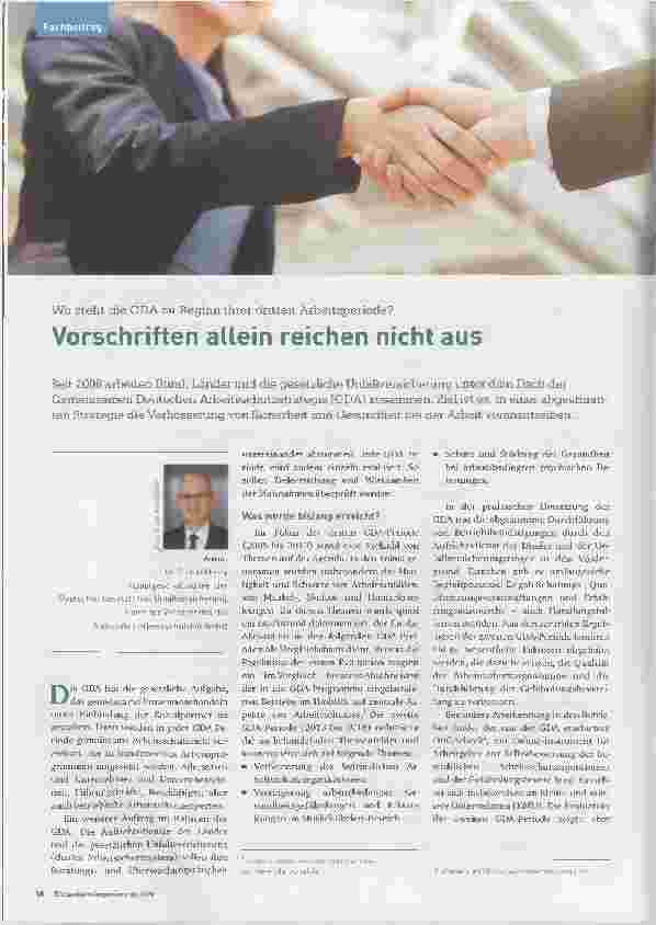 Vorschauseite 1: Vorschriften allein reichen nicht aus.