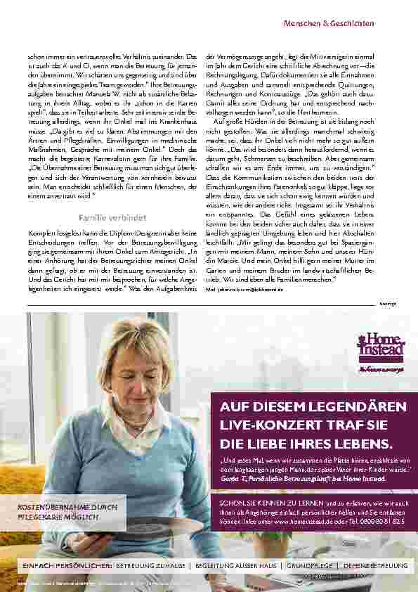 Vorschauseite 2: Ehrenamtliche Betreuung „Wir sind ein eingespieltes Team“