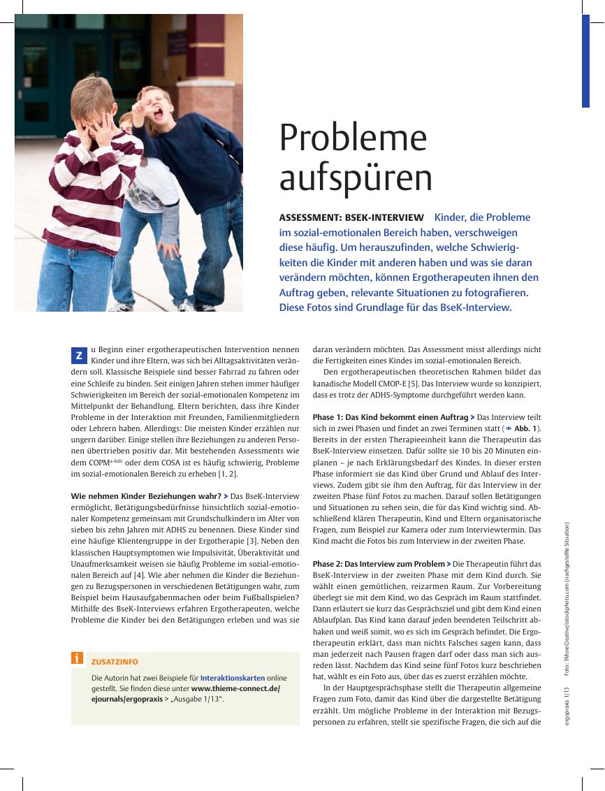 Vorschauseite 1: Assessment: BseK-Interview ? Probleme aufspüren