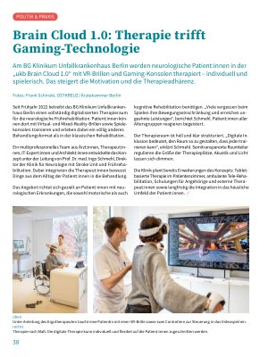 Vorschauseite 1: Brain Cloud 1. 0: Therapie trifft Gaming-Technologie