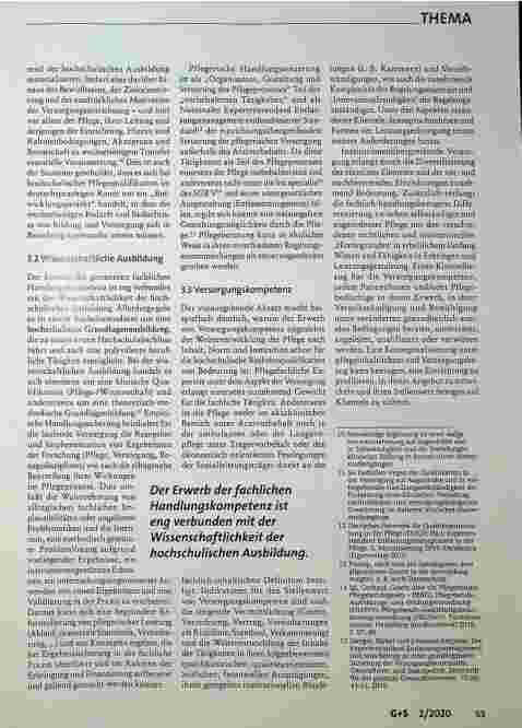 Vorschauseite 4: Hochschulische Primärqualifikation zur Pflegefachperson und ihr Beitrag zur Pflegeund Versorgungspraxis