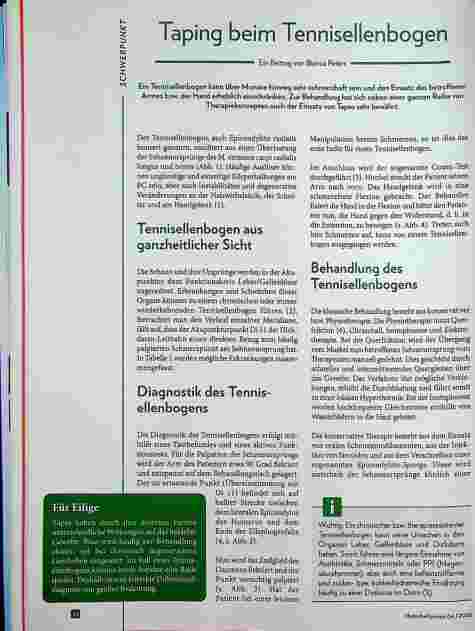 Vorschauseite 1: Taping beim Tennisellenbogen