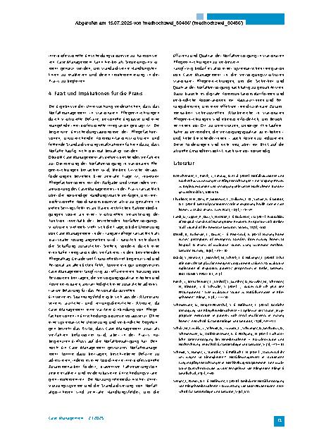 Vorschauseite 3: Notfallversorgung in der Langzeitpflege Wie Case Management zu einer nachhaltigen Lösung beitragen kann