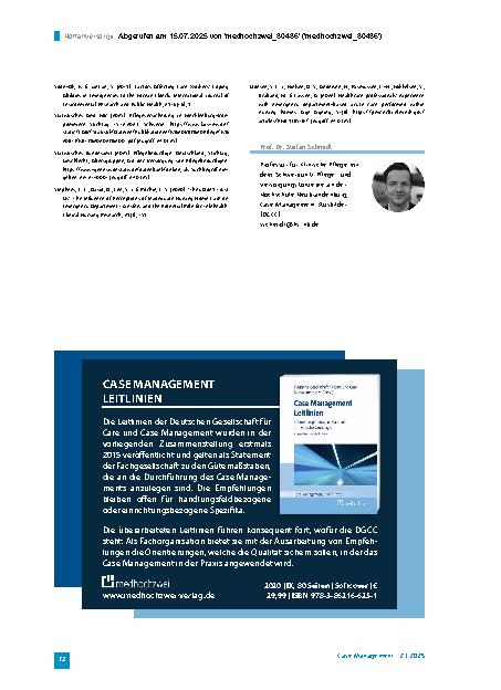 Vorschauseite 4: Notfallversorgung in der Langzeitpflege Wie Case Management zu einer nachhaltigen Lösung beitragen kann