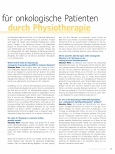 Vorschauseite 2: Positive Effekte für onkologische Patienten durch Physiotherapie