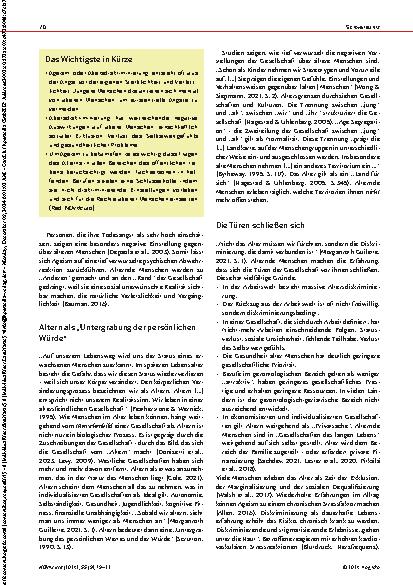Vorschauseite 2: Das verleugnete Gesicht des Alterns: Ursachen und Folgen von „Ageism“ (Altersdiskriminierung)