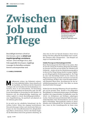 Vorschauseite 1: Zwischen Job und Pflege