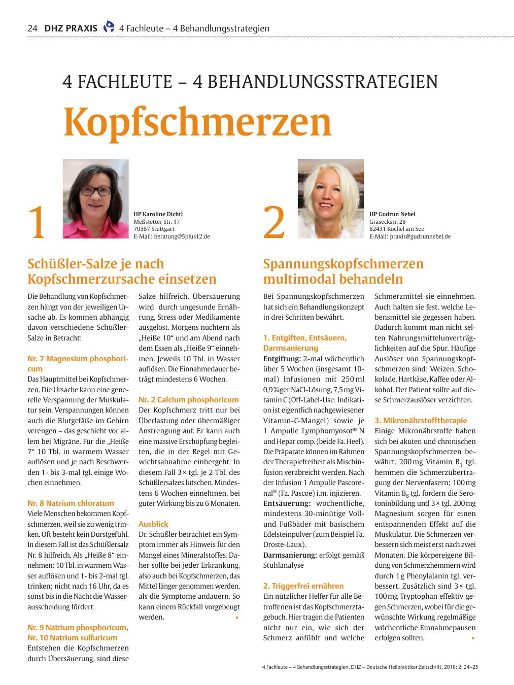 Vorschauseite 1: Kopfschmerzen