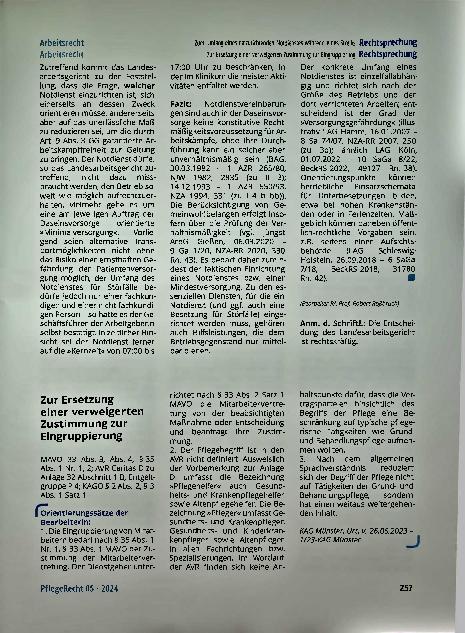 Vorschauseite 1: Zur Ersetzung einer verweigerten Zustimmung zur Eingruppierung.