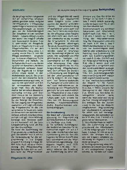 Vorschauseite 3: Zur Ersetzung einer verweigerten Zustimmung zur Eingruppierung.