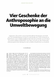 Vorschauseite 1: Vier Geschenke der Anthroposophie an die Umweltbewegung
