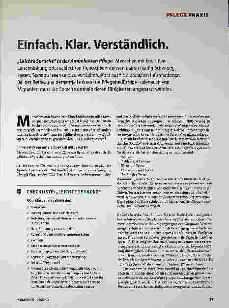 Vorschauseite 1: Einfach. Klar. Verständlich.