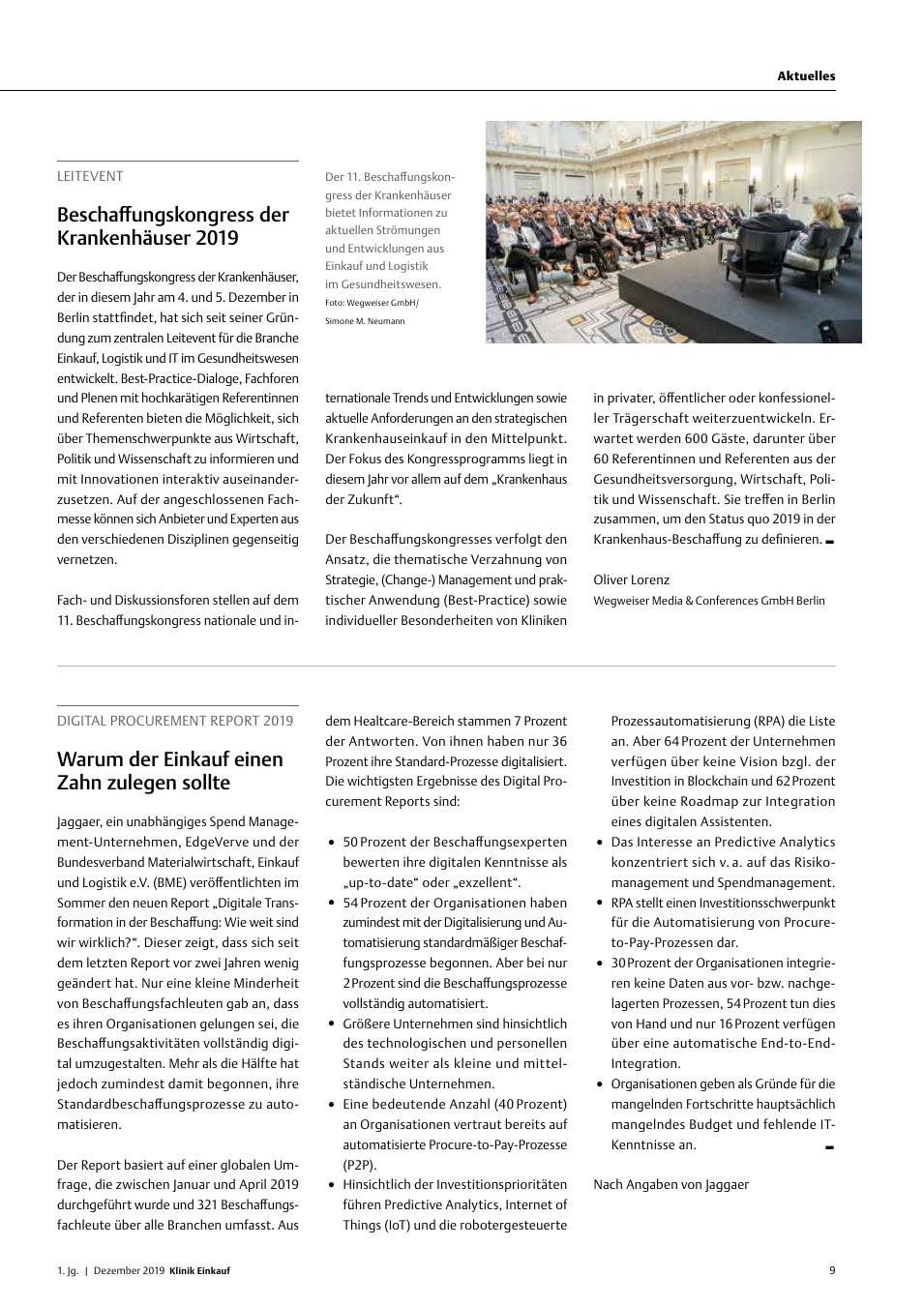 Vorschauseite 1: Digital Procurement Report 2019: Warum der Einkauf einen Zahn zulegen sollte