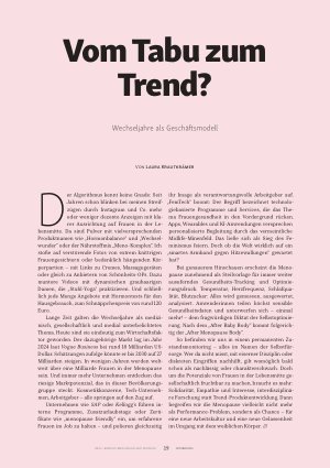 Vorschauseite 1: Vom Tabu zum Trend? Wechseljahre als Geschäftsmodell