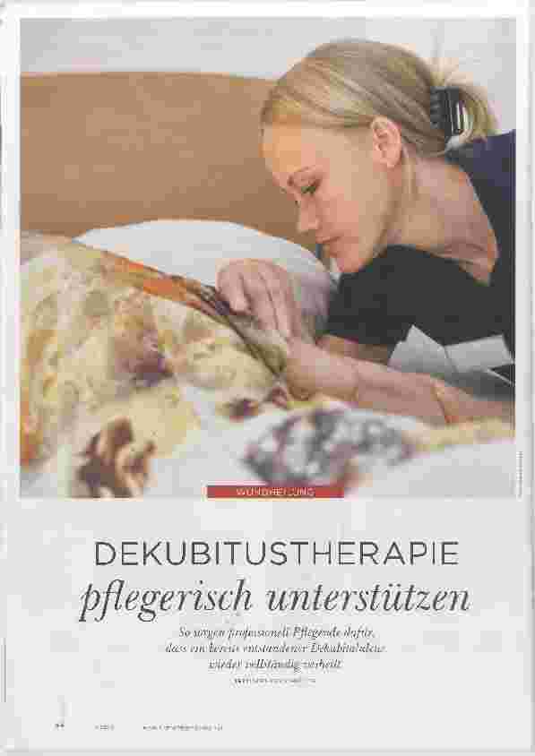 Vorschauseite 1: DEKUBITUSTHERAPIE WUNDHEILUNG Foto: Werner Krüper pflegerisch unterstützen