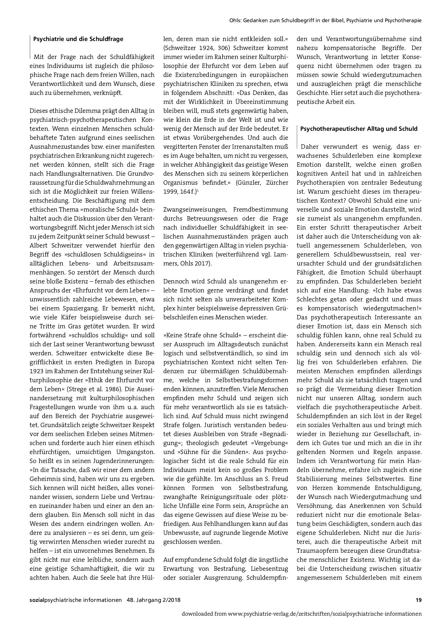 Vorschauseite 3: Gedanken zum Schuldbegriff in der Bibel, Psychiatrie und Psychotherapie
