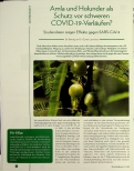 Vorschauseite 1: Amla und Holunder als Schutz vor schweren COVID-19-Verläufen? Studiendaten zeigen Effekte gegen SARS-CoV-2.