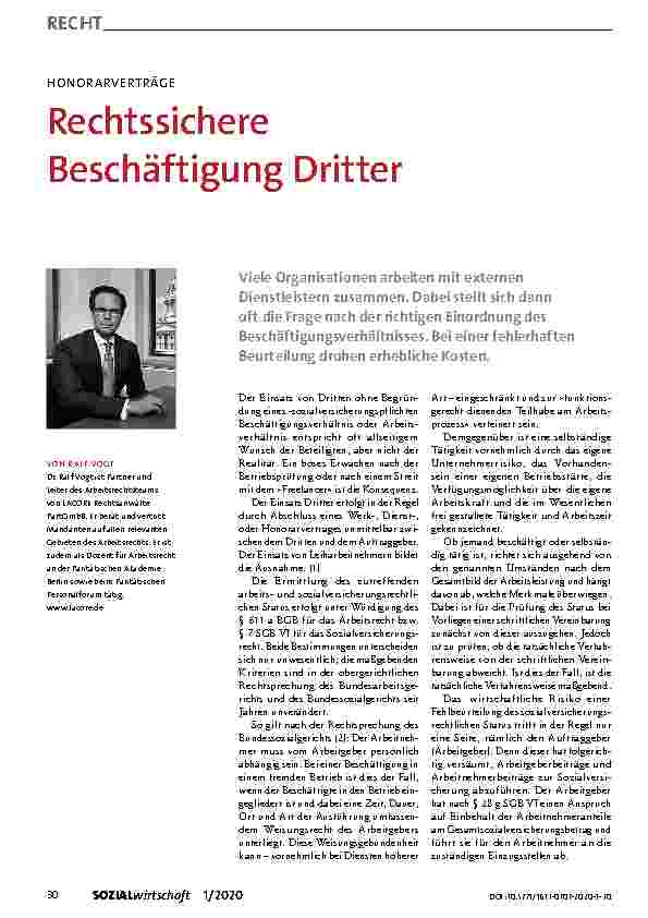 Vorschauseite 1: Rechtssichere Beschäftigung Dritter