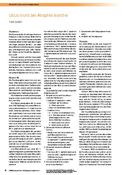 Vorschauseite 1: Ulcus cruris bei Atrophie blanche