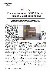 Vorschauseite 1: Fachsymposium 360° Pflege - Heißer Qualifikationsmix