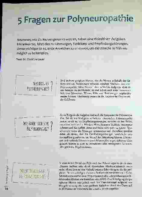 Vorschauseite 1: 5 Fragen zur Polyneuropathie