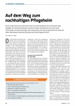 Vorschauseite 1: Auf dem Weg zum nachhaltigen Pflegeheim