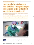 Vorschauseite 1: Systematisches Erkennen von Delirien – Empfehlungen der Sektion Delir-Detektion des Delir-Netzwerks e. V.