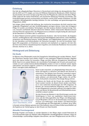 Vorschauseite 2: Soziale Robotik in der stationären Altenpflege Eine qualitative Befragung von Leitungskräften hinsichtlich des Einsatzes eines sozialen Roboters