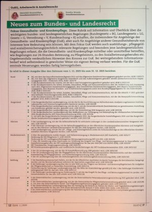 Vorschauseite 1: Neues zum Bundesund Landesrecht