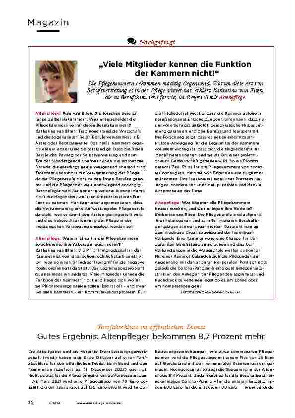 Vorschauseite 1: "Viele Mitglieder kennen die Funktion der Kammern nicht!"