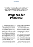 Vorschauseite 1: Wege aus der Pandemie