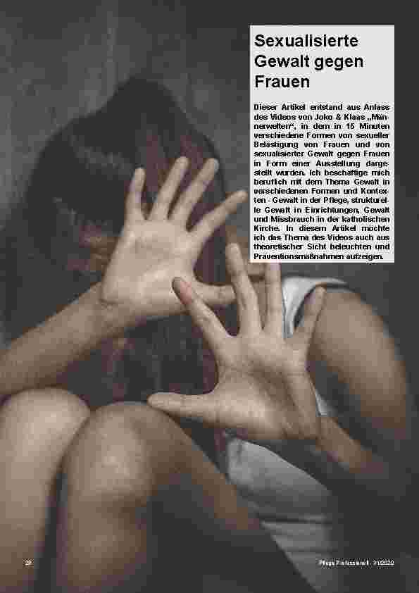Vorschauseite 1: Sexualisierte Gewalt gegen Frauen