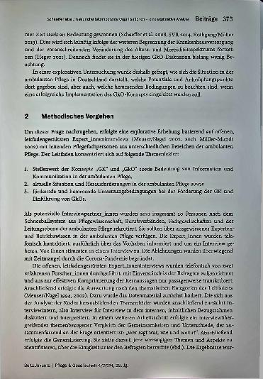 Vorschauseite 3: Gesundheitskompetente Organisationen! Eine explorative Analyse der Umsetzungsbedingungen in der ambulanten Pflege.