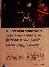 Vorschauseite 1: FHIR ist kein Zauberwort.