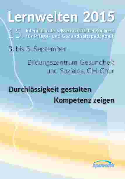Vorschauseite 1: Lernwelten Abstractbandsammlung 2015