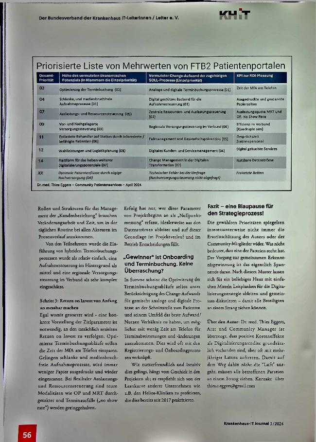 Vorschauseite 3: Nach der KHZG-Projektwelle ist vor der KHZG-Konsolidierungswelle - Treiben die erhöhten Kosten die Krankenhäuser in die Insolvenz?