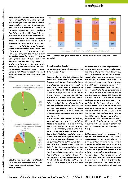 Vorschauseite 2: DVE-Praxenumfrage ergibt Trends und Herausforderungen in der ambulanten Ergotherapie Zahlen, Daten und Fakten zur ambulanten Ergotherapie (Teil 1