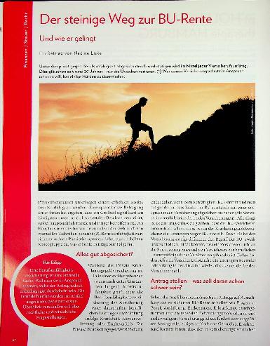 Vorschauseite 1: Der steinige Weg zur BU-Rente - Und wie er gelingt