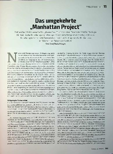Vorschauseite 2: Das umgekehrte „Manhattan Project“