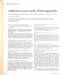 Vorschauseite 1: Aufbruch in eine soziale Wohnungspolitik