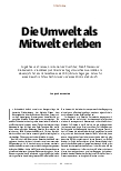 Vorschauseite 1: Die Umwelt als Mitwelt erleben