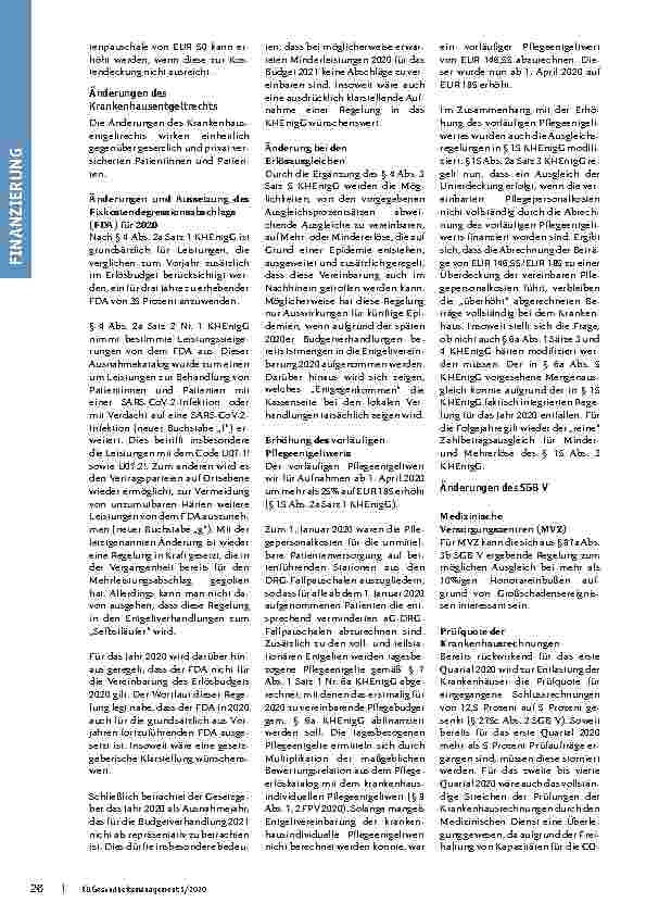 Vorschauseite 3: Finanzierung im Krisenmodus: COVID-19-Schutzschirm für Krankenhäuser