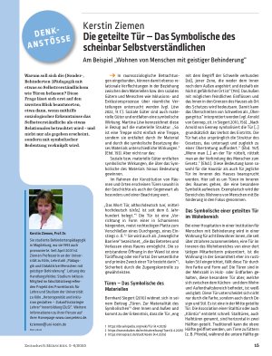 Vorschauseite 1: Die geteilte Tür – Das Symbolische des scheinbar Selbstverständlichen