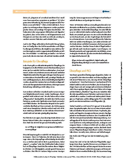 Vorschauseite 2: Überpflege – Gedanken zu einem „neuen“ Phänomen