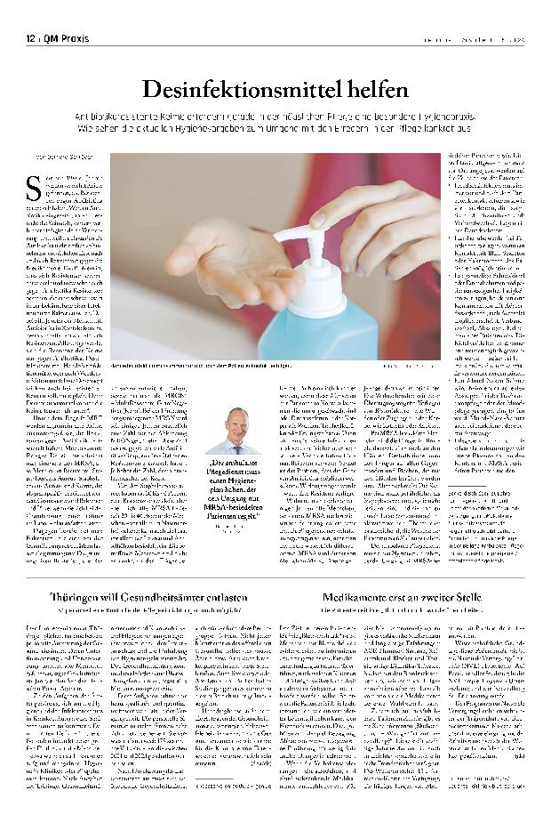 Vorschauseite 1: Desinfektionsmittel helfen.