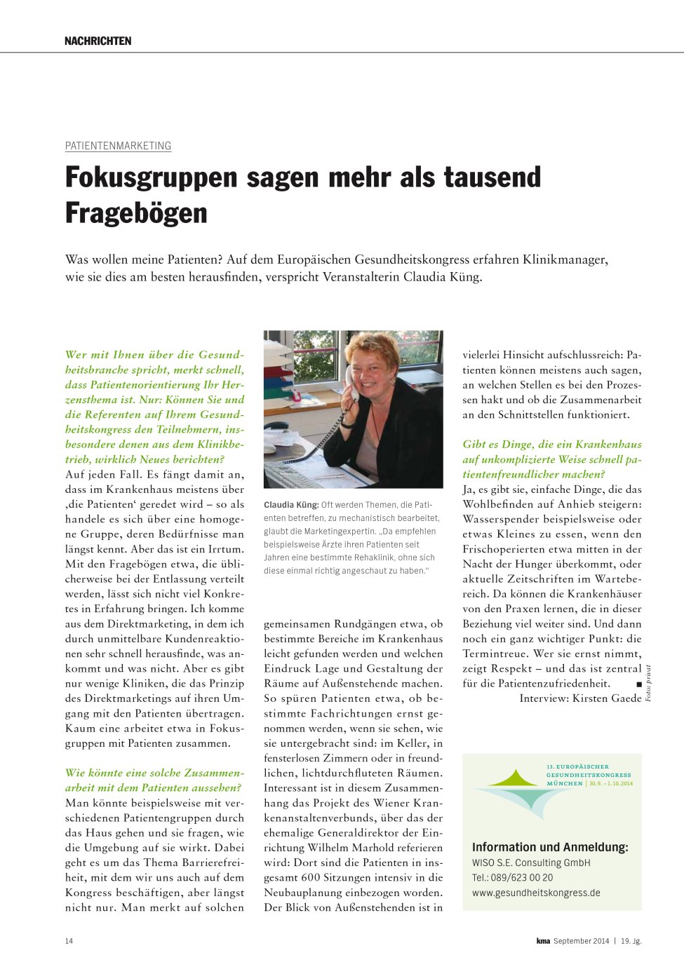 Vorschauseite 1: Fokusgruppen sagen mehr als tausend Fragebögen