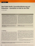 Vorschauseite 1: New Public Health, Gesundheitsförderung und Prävention - Leerstellen im Pakt für den ÖGD