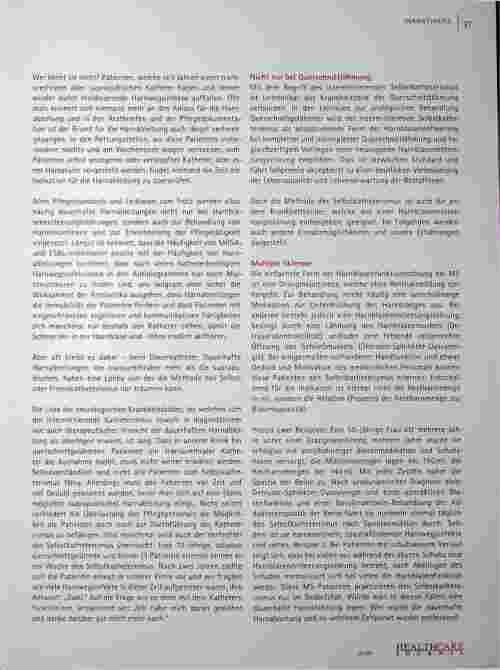 Vorschauseite 2: Intermittierender Katheterismus: Der Erfolg liegt im Selbermachen