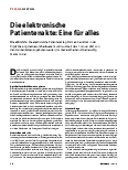 Vorschauseite 1: Die elektronische Patientenakte: Eine für alles
