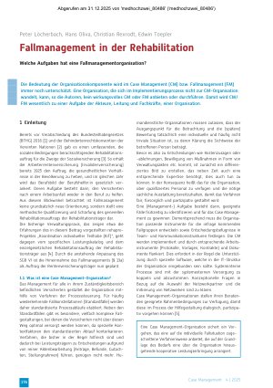 Vorschauseite 1: Fallmanagement in der Rehabilitation Welche Aufgaben hat eine Fallmanagementorganisation?